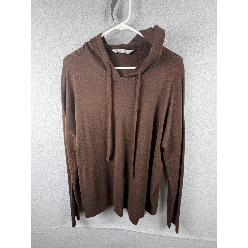 Luxury Private Collection Sweater Womens Large Brown Cashmere‎ Blend Hooded